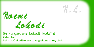 noemi lokodi business card